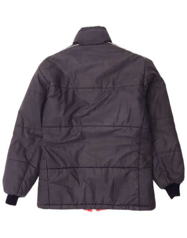 MCROSS Mens Padded Jacket IT 48 Medium Navy Blue Cotton