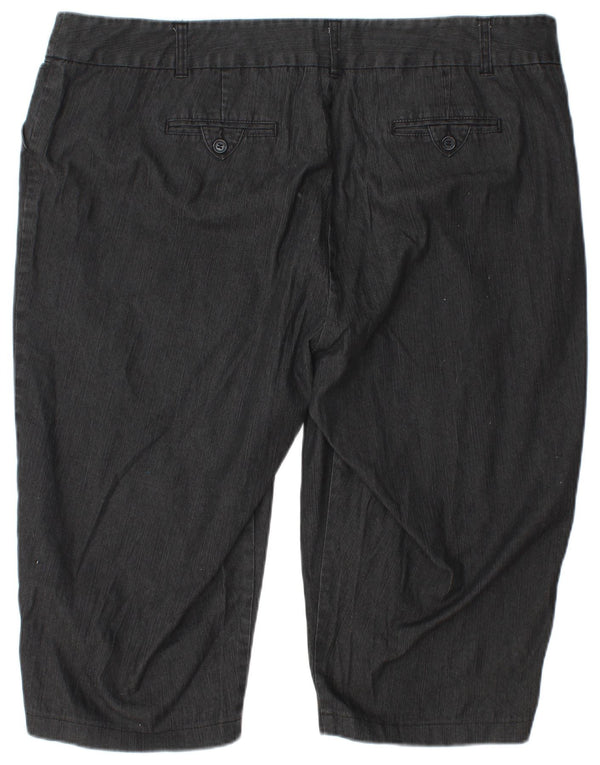 Marks & Spencer Womens Autograph Chino Shorts UK 20 2XL W40 Grey Cotton