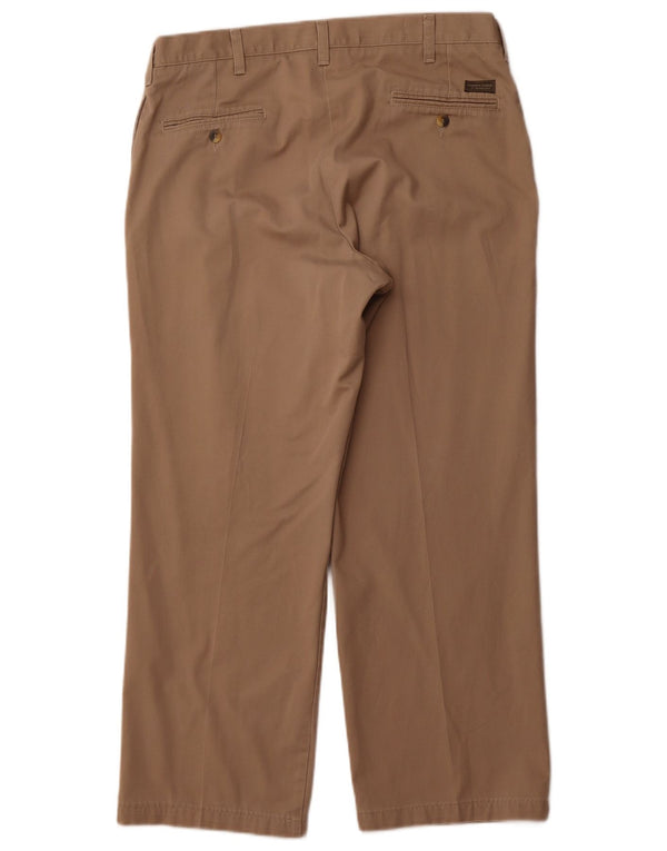 WRANGLER Mens Timber Creek Straight Chino Trousers W36 L29 Brown Cotton
