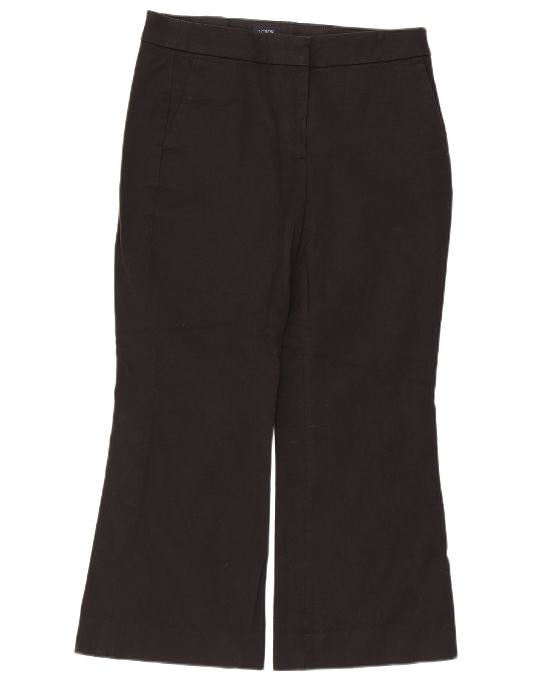 J. CREW Womens Cropped Trousers US 6 Medium W30 L24 Black Cotton