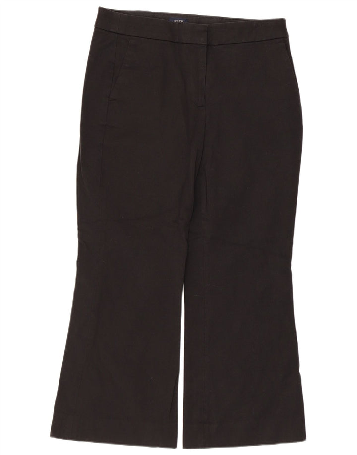 J. CREW Womens Cropped Trousers US 6 Medium W30 L24 Black Cotton