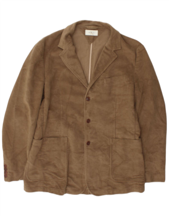 Calvin Klein Jeans Mens 3 Button Blazer Jacket UK 38 Medium Beige
