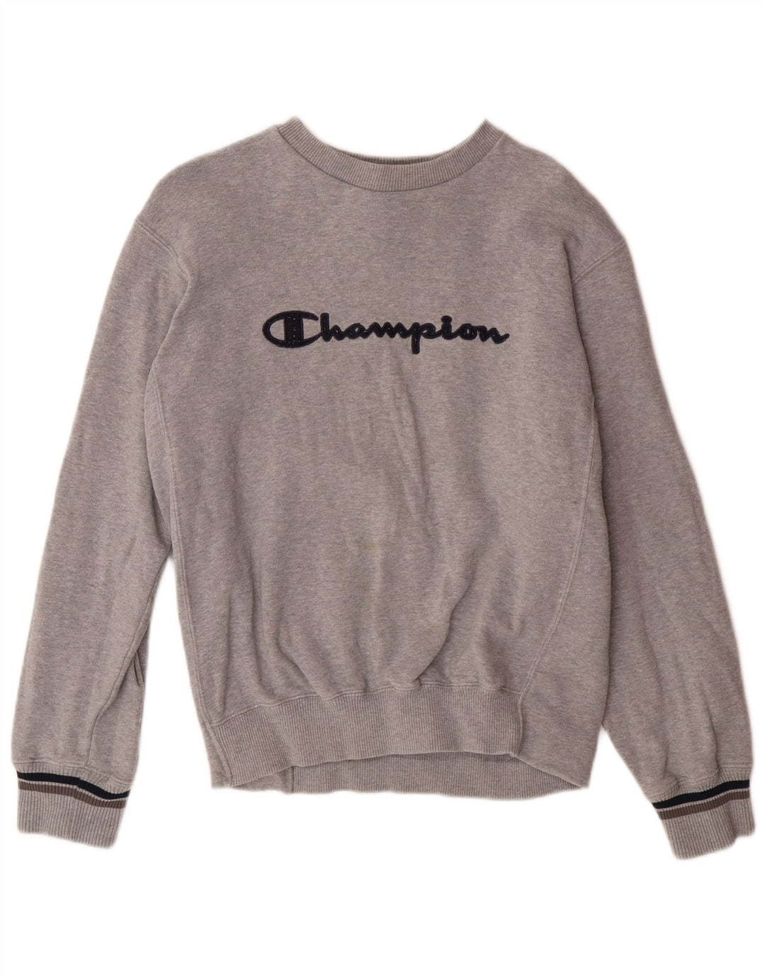 CHAMPION Womens Graphic Sweatshirt Jumper UK 14 Medium Grey Cotton