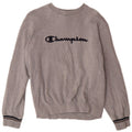 CHAMPION Womens Graphic Sweatshirt Jumper UK 14 Medium Grey Cotton