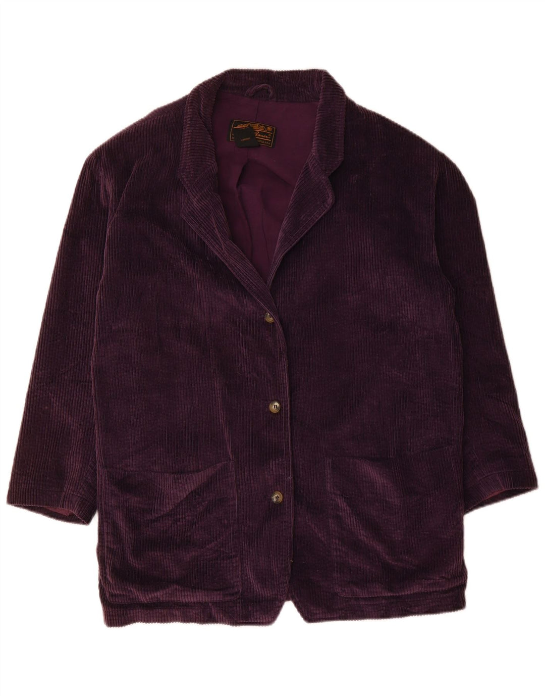 EDDIE BAUER Womens Oversized 3 Button Blazer Jacket UK 10 Small Burgundy