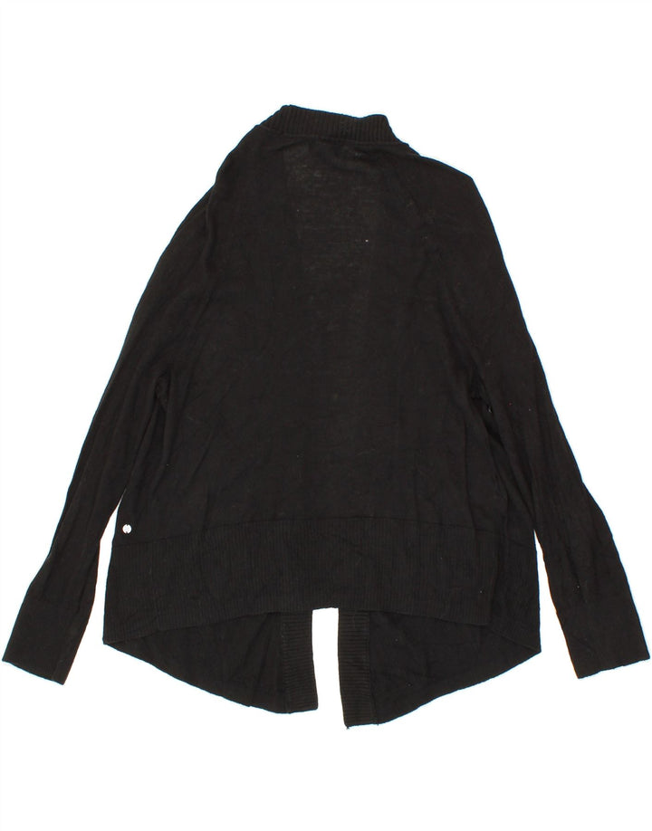 EDDIE BAUER Womens Open Cardigan Sweater UK 14 Medium Black Cotton Vintage Eddie Bauer and Second-Hand Eddie Bauer from Messina Hembry 