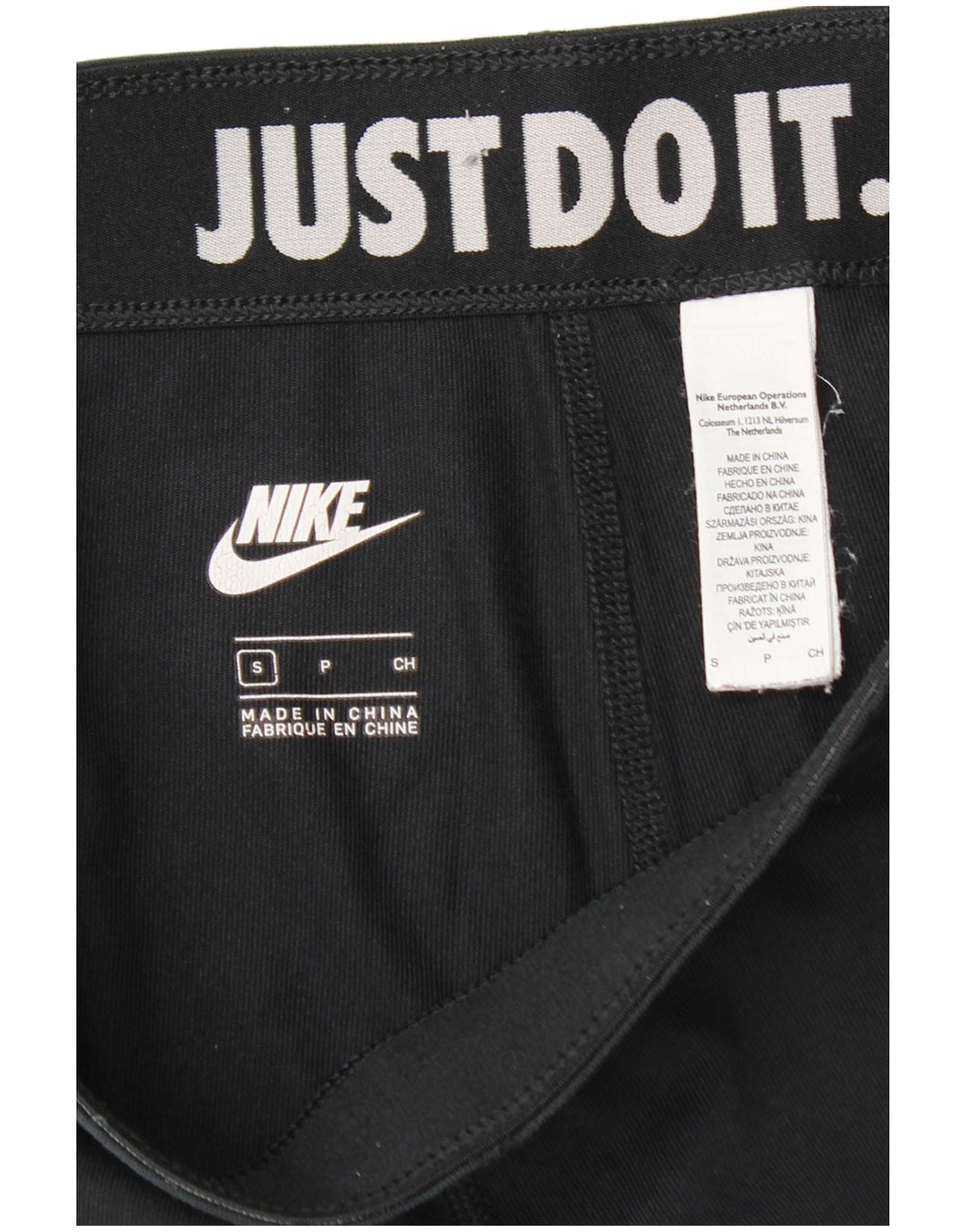 Nike Womens Graphic Leggings UK 10 Small  Black Cotton