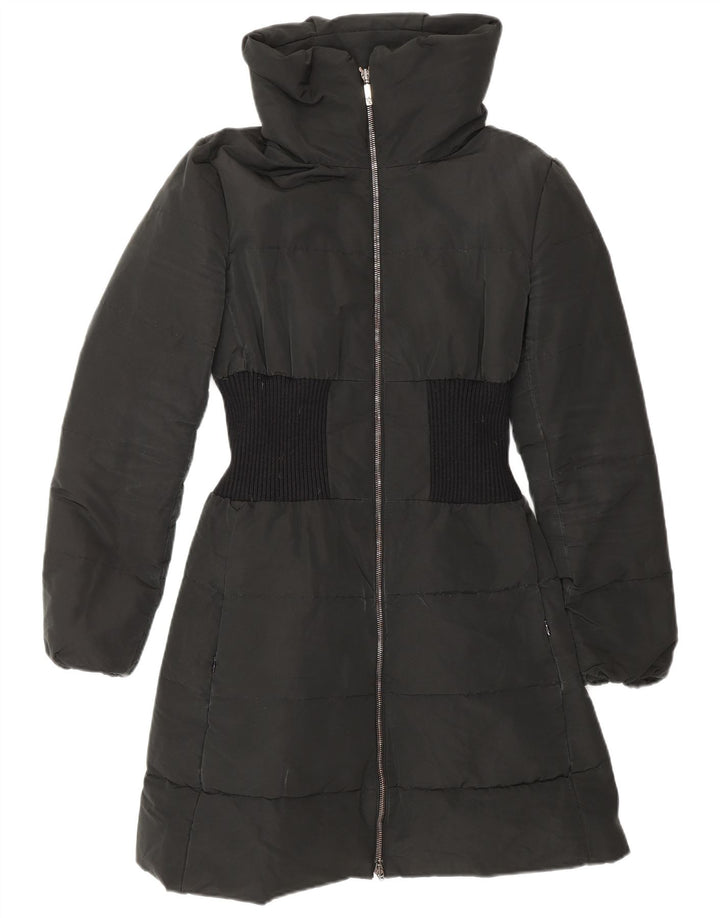 MONCLER Womens Padded Coat Size 1 Small Black Polyester Winter