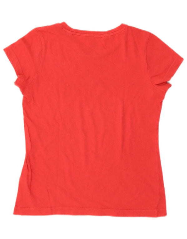 ADIDAS Girls Graphic T-Shirt Top 14-15 Years Red Cotton