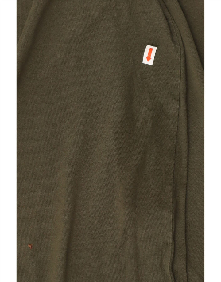 TIMBERLAND Mens Regular Fit Graphic Top Long Sleeve XL Khaki Cotton