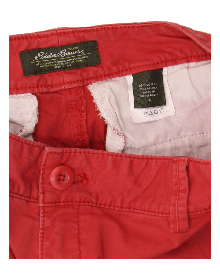 EDDIE BAUER Womens Chino Shorts US 6 Medium W30  Red Cotton Vintage Eddie Bauer and Second-Hand Eddie Bauer from Messina Hembry 
