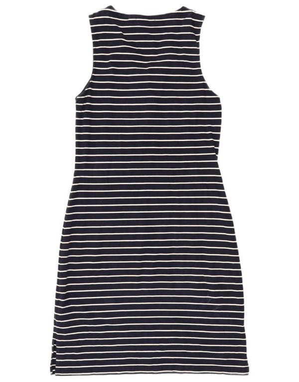 Ralph Lauren Womens Sleeveless Sheath Dress UK 12 Medium Navy Blue Striped