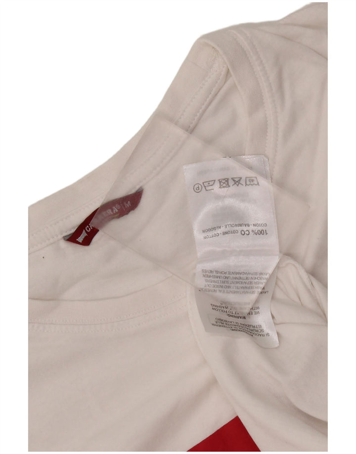 Carrera Mens Graphic T-Shirt Top Medium White Cotton