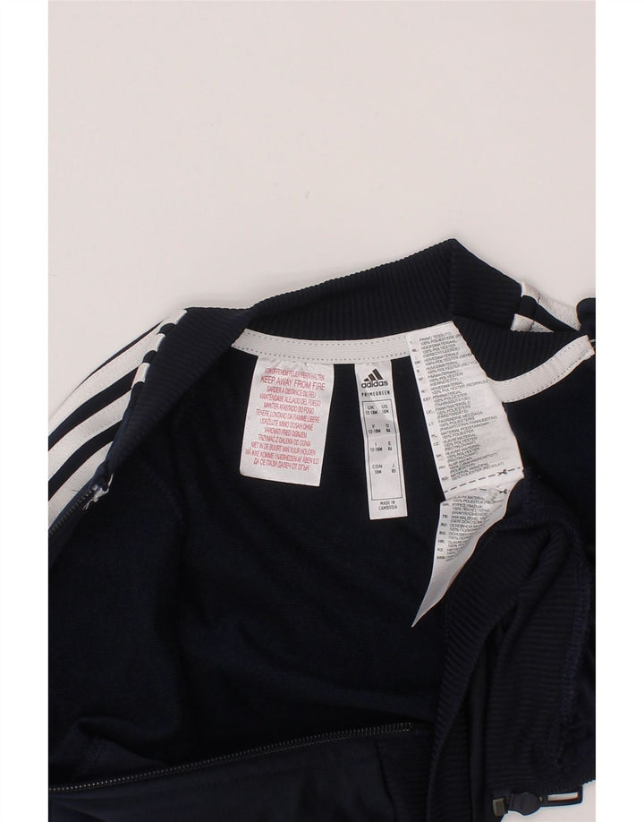 ADIDAS Baby Boys Tracksuit Top Jacket 12-18 Months Navy Blue Polyester