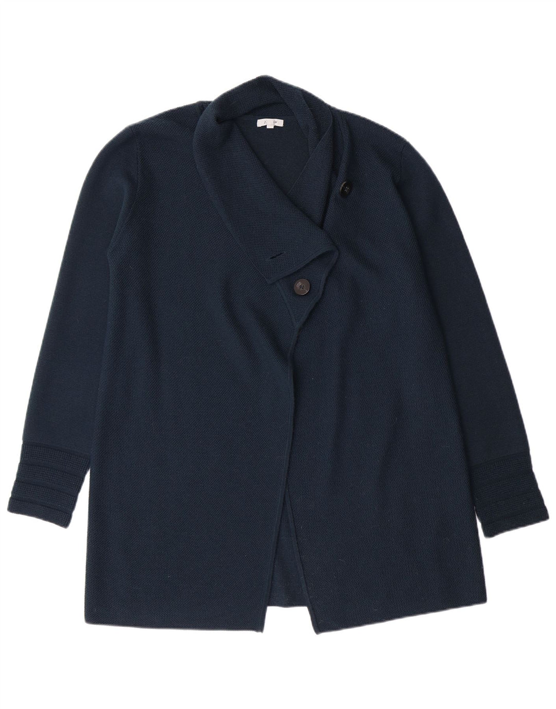JIGSAW Womens Cardigan Sweater UK 14 Medium Navy Blue Wool