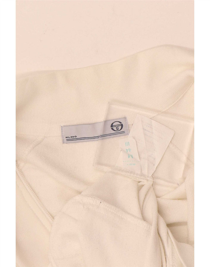 Sergio Tacchini Womens Tracksuit Top Jacket IT 44 Medium White Cotton