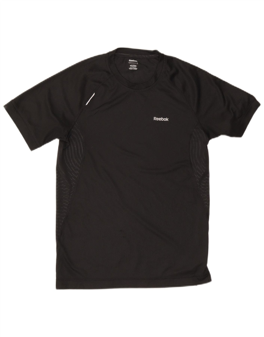 Reebok Mens T-Shirt Top Small Black Polyester