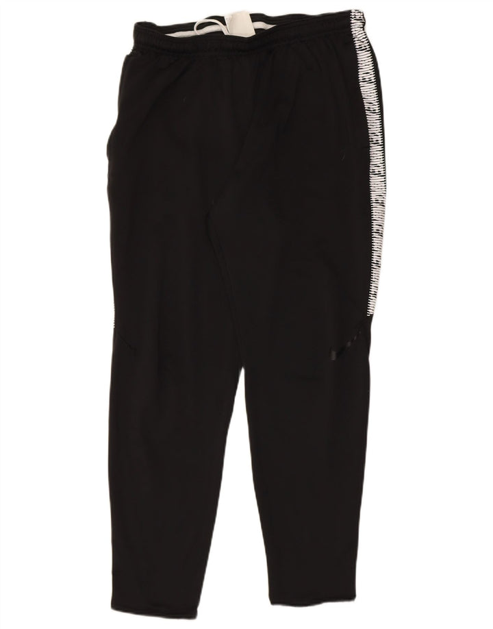 NIKE Mens Dri Fit Graphic Tracksuit Trousers Large  Black Polyester