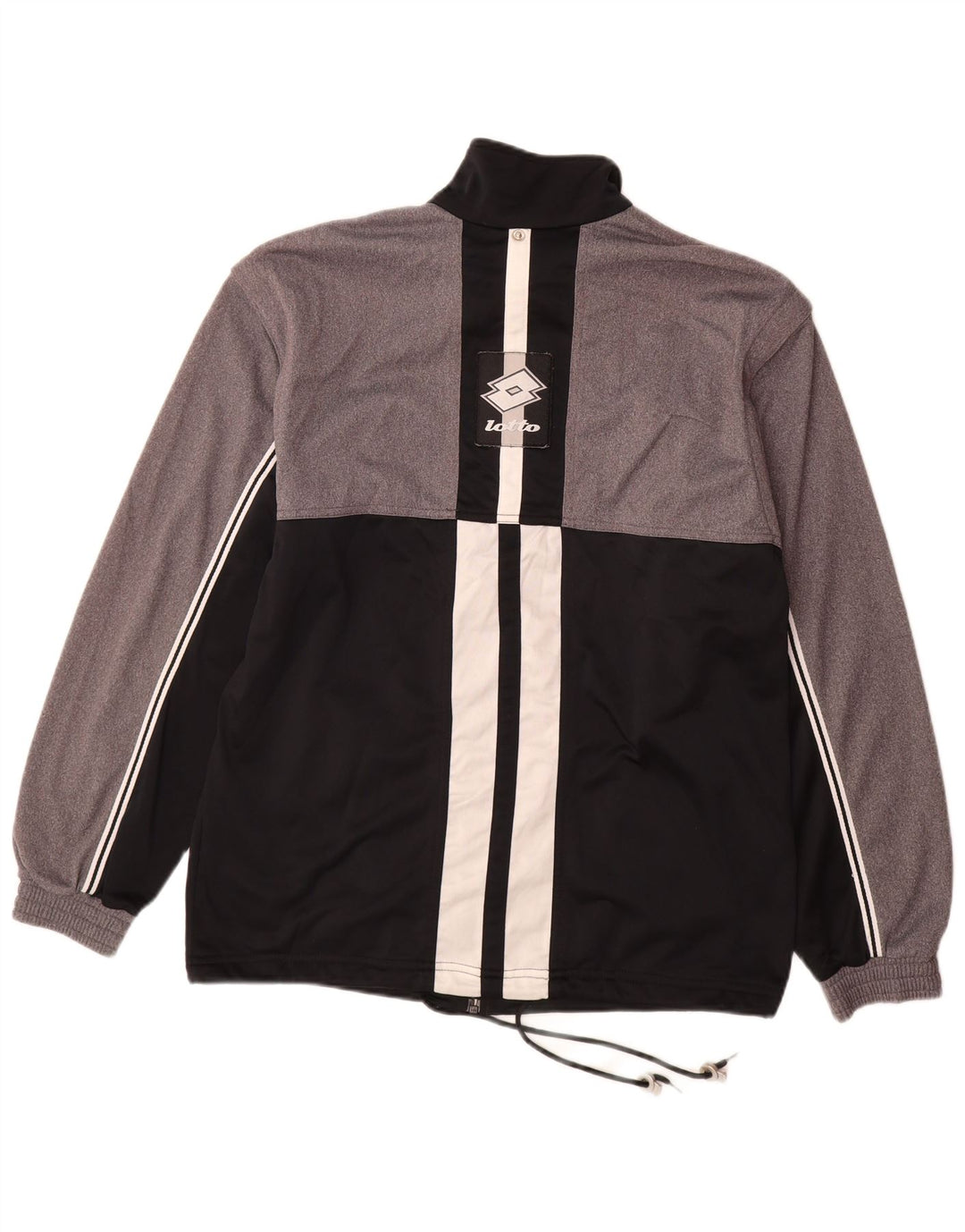 Lotto Mens Tracksuit Top Jacket UK 40/42 Large Grey Colourblock Polyester