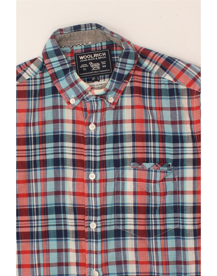 WOOLRICH Mens Short Sleeve Shirt Medium Multicoloured Check Cotton Vintage Woolrich and Second-Hand Woolrich from Messina Hembry 