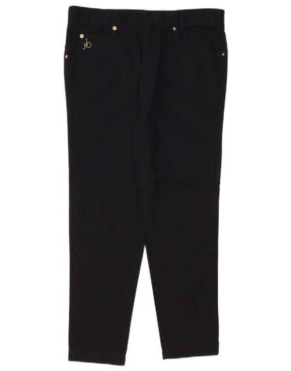 ROCCOBAROCCO Womens Slim Cropped Jeans IT 48 XL W34 L25 Black Cotton