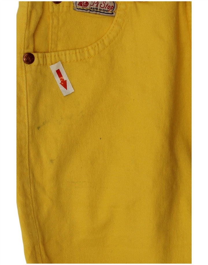 Pit Stop Womens High Waist Casual Trousers IT 44 Medium W24 L28 Yellow