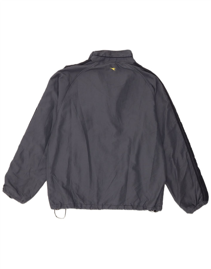Diadora Mens Tracksuit Top Jacket Large Navy Blue Colourblock Polyester