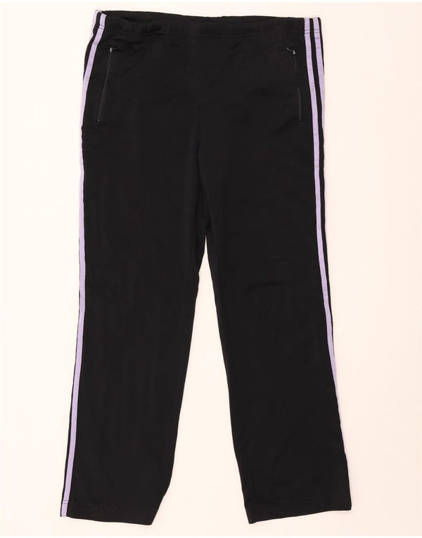 ADIDAS Womens Tracksuit Trousers UK 14 Medium  Black