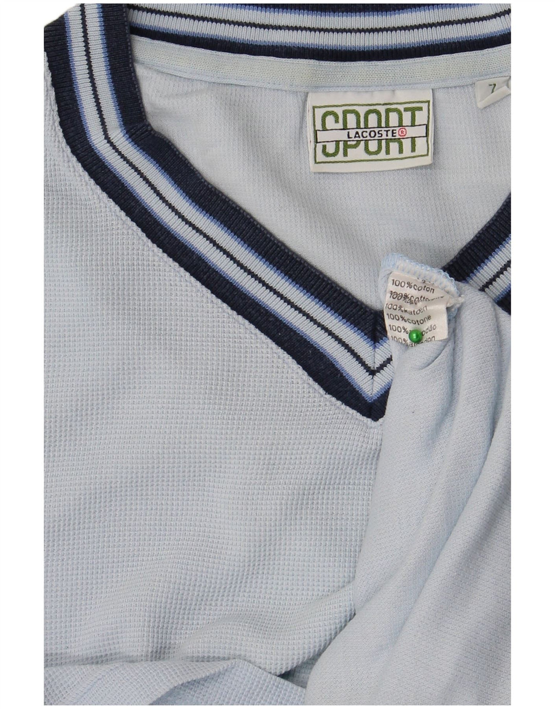 LACOSTE Mens T-Shirt Top Size 7 2XL Blue Cotton