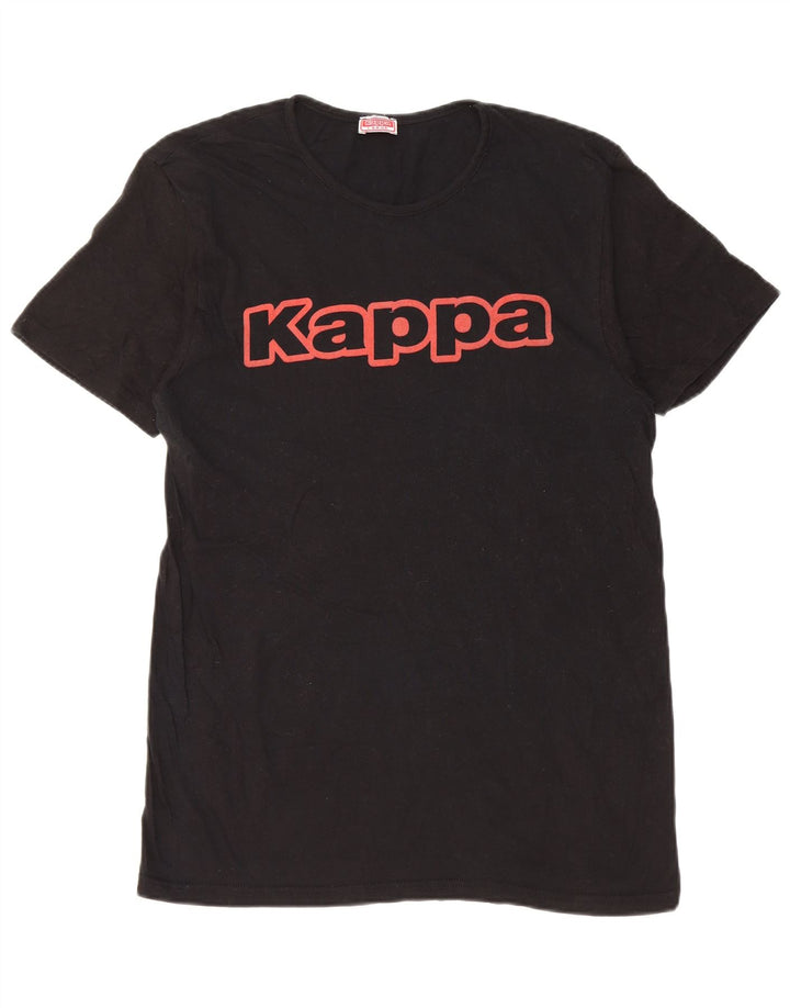 Kappa Mens Graphic T-Shirt Top Large Black
