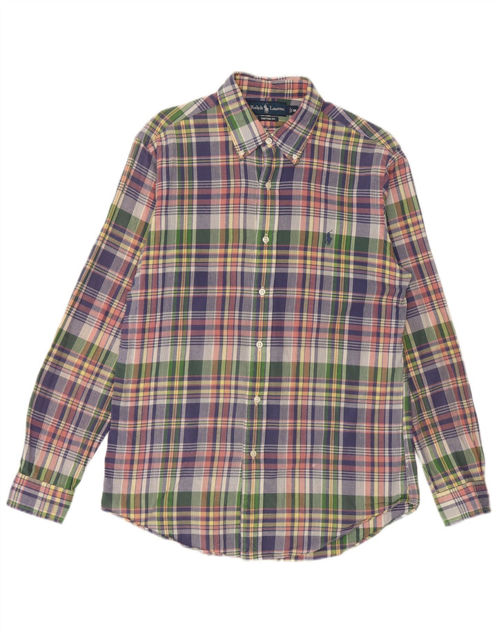 RALPH LAUREN Mens Custom Fit Shirt Medium Multicoloured Check