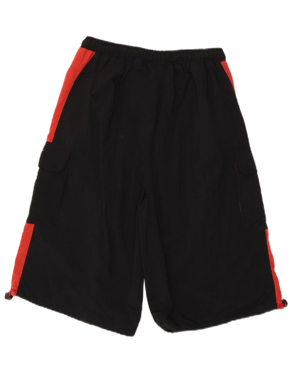 Puma Boys Bermuda Sport Shorts 15-16 Years XL Black Colourblock Nylon