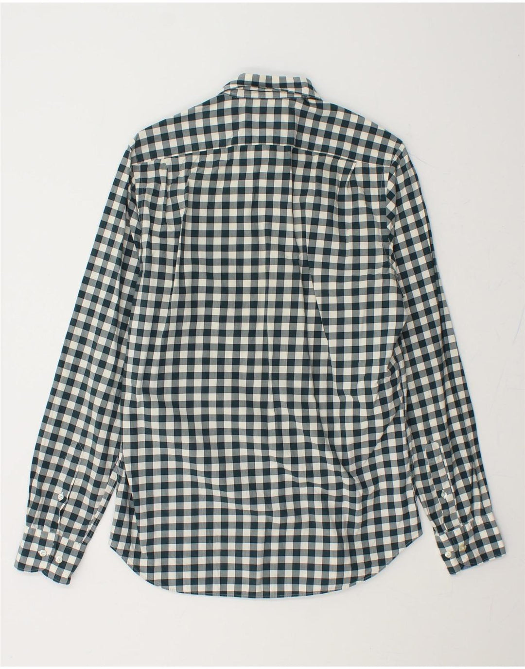 MASSIMO DUTTI Mens Shirt Small Green Gingham Vintage Massimo Dutti and Second-Hand Massimo Dutti from Messina Hembry 