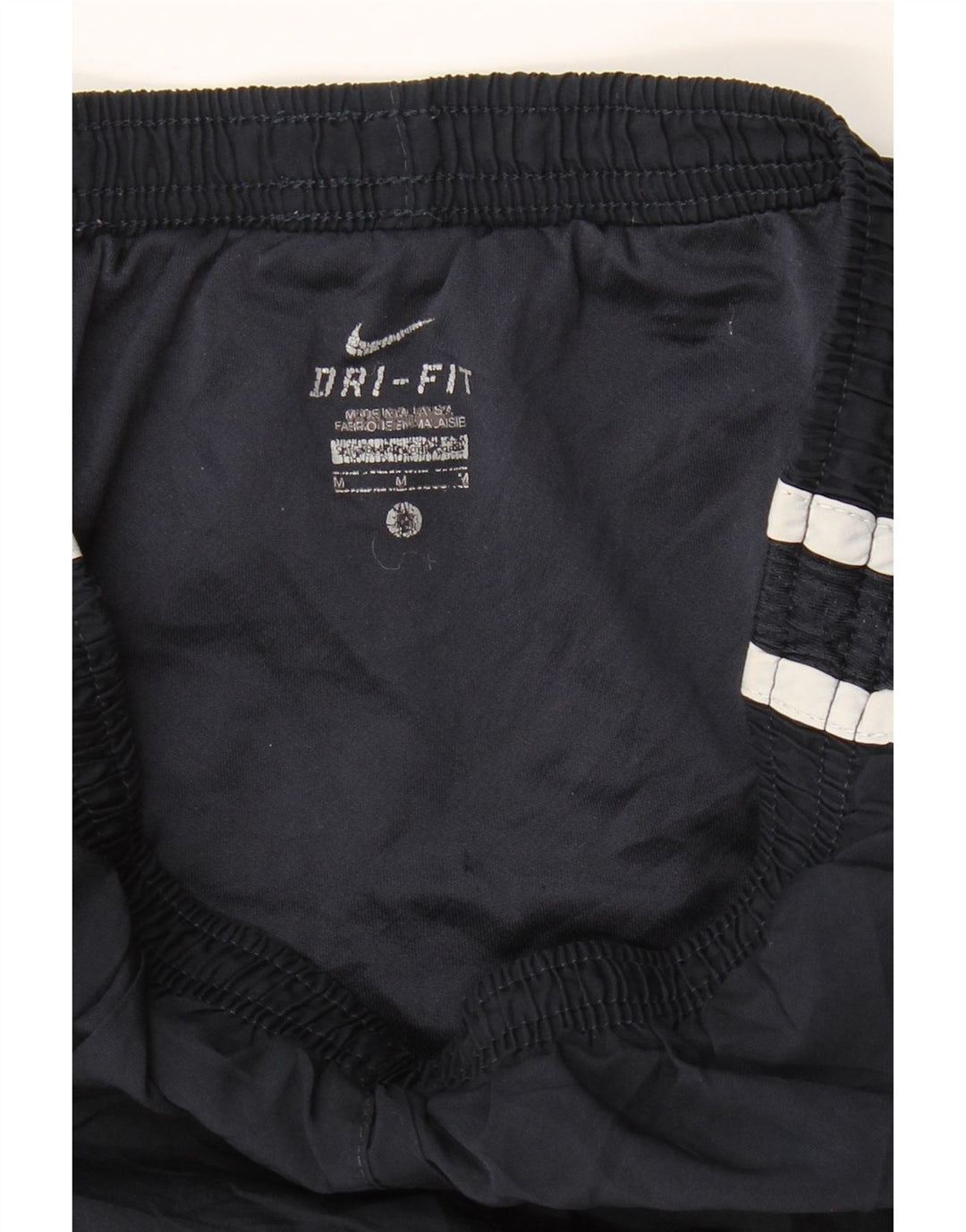 NIKE Womens Dri Fit Sport Shorts UK 12 Medium  Navy Blue Polyester Vintage Nike and Second-Hand Nike from Messina Hembry 