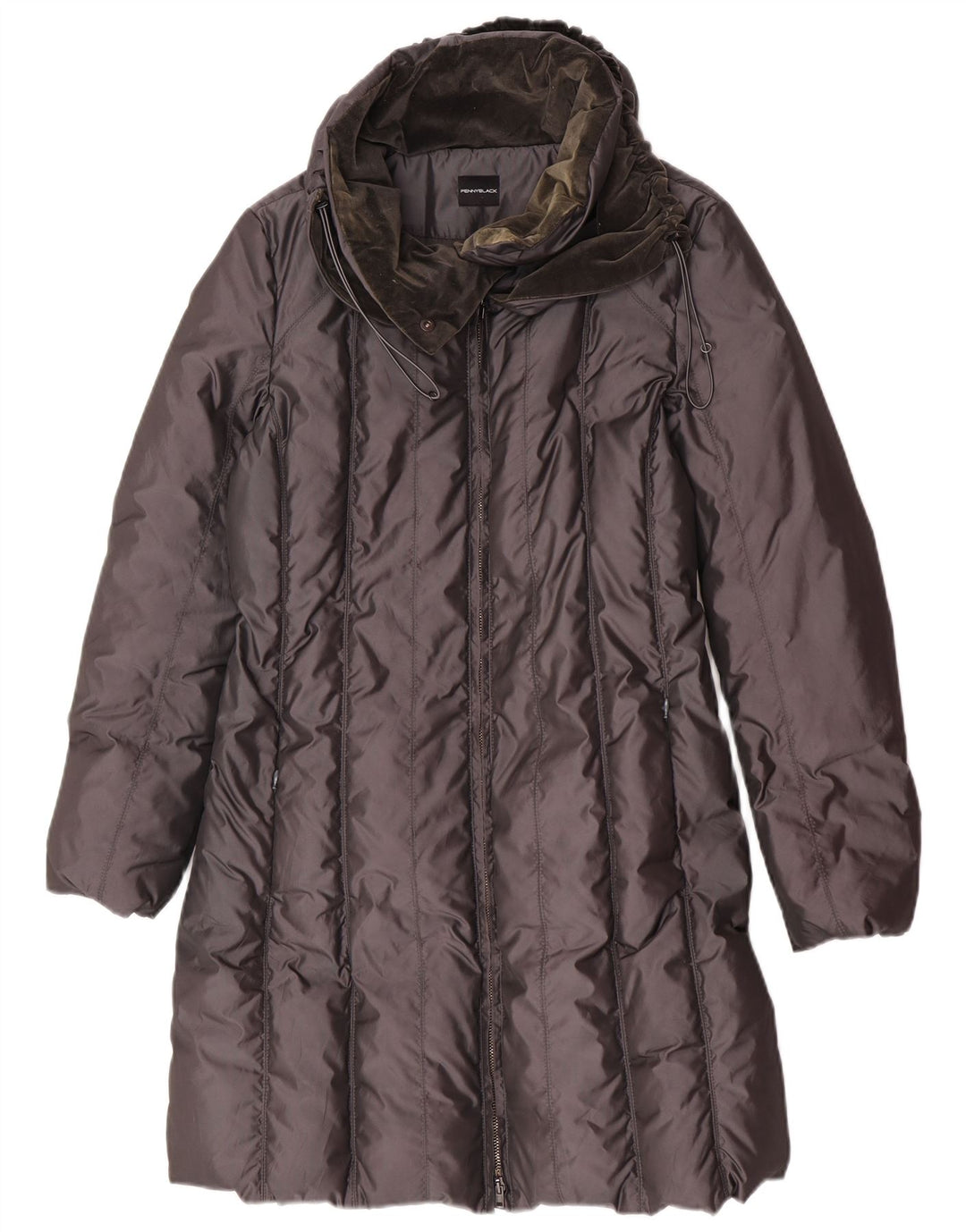 Penny Black Womens Hooded Padded Coat UK 12 Medium Grey