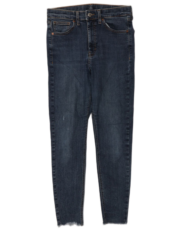 Topshop Womens Crop Skinny Jeans W28 L25 Blue Cotton