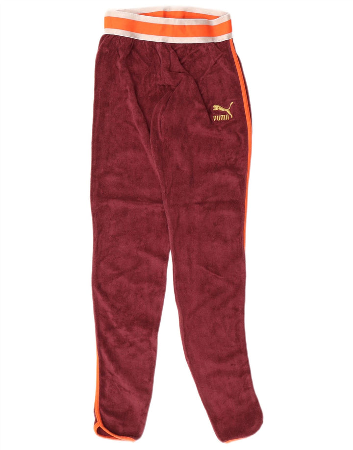Puma Womens Tracksuit Trousers UK 10 Small  Burgundy