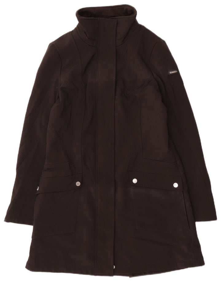 Calvin Klein Womens Raincoat UK 10 Small Black Polyester