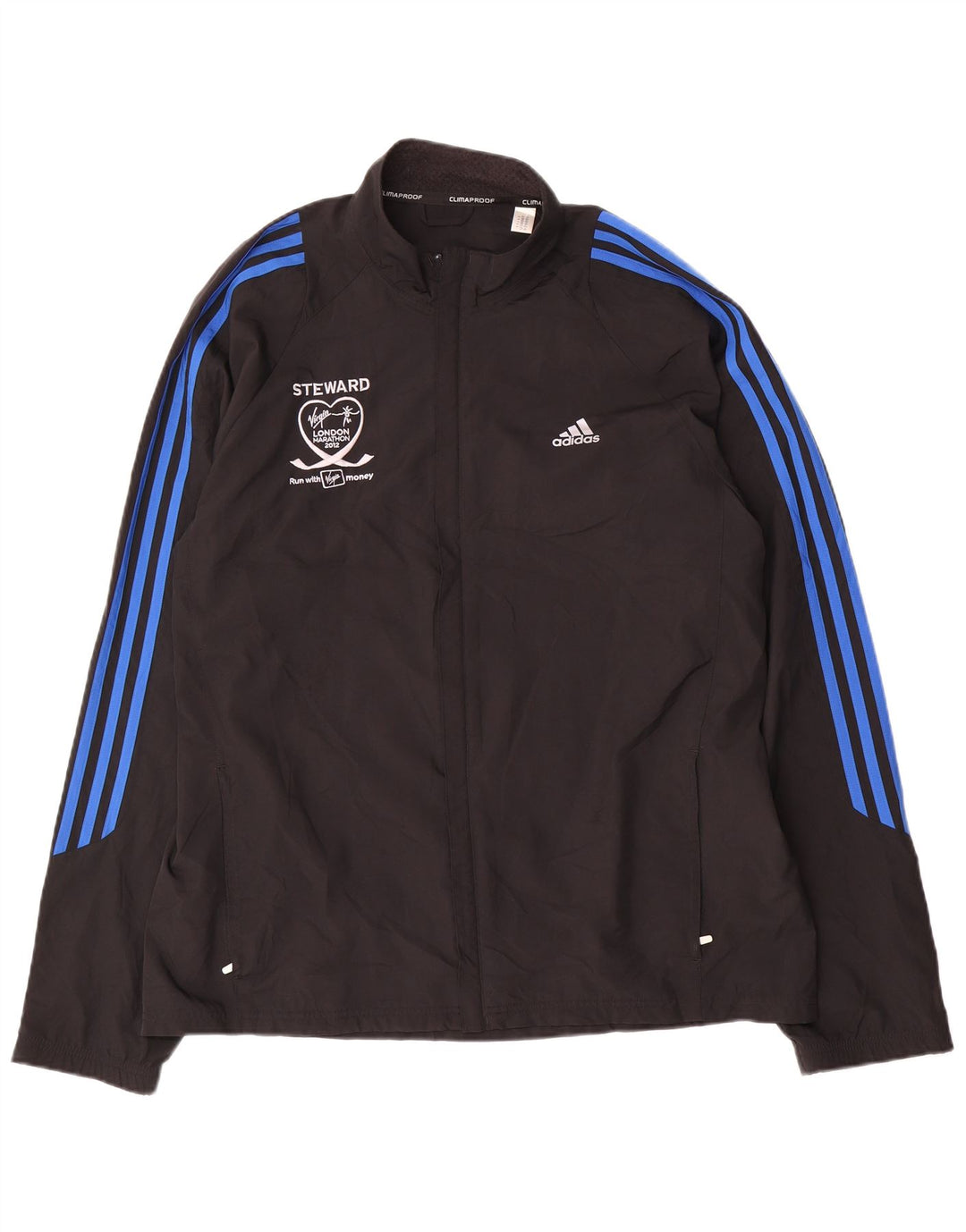 Adidas Mens Graphic Rain Jacket UK 40 Large Black Polyester