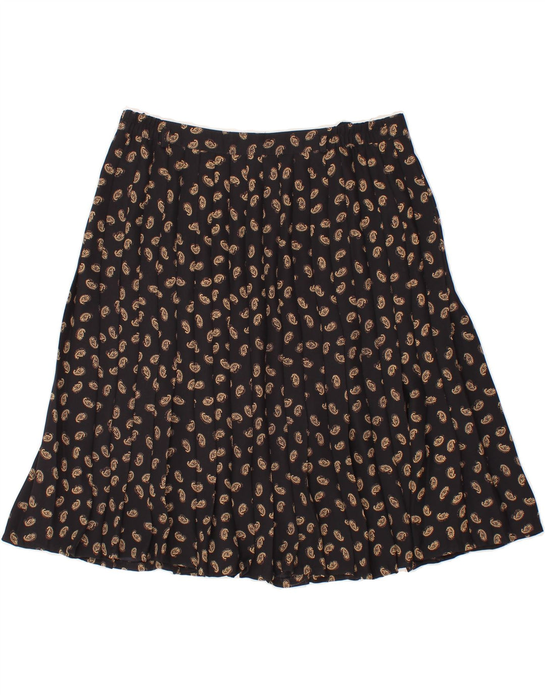 BARDEHLE Womens A-Line Skirt IT 44 Medium W30  Black Paisley Polyester Vintage Bardehle and Second-Hand Bardehle from Messina Hembry 