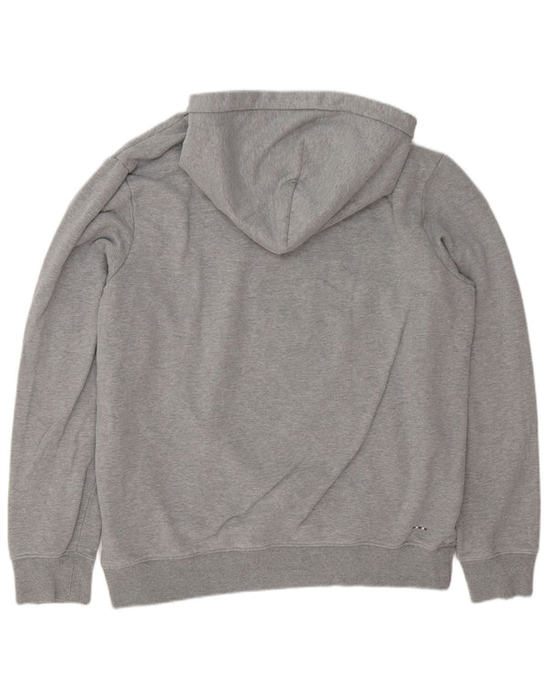 Napapijri Mens Graphic Hoodie Jumper XL Grey Cotton