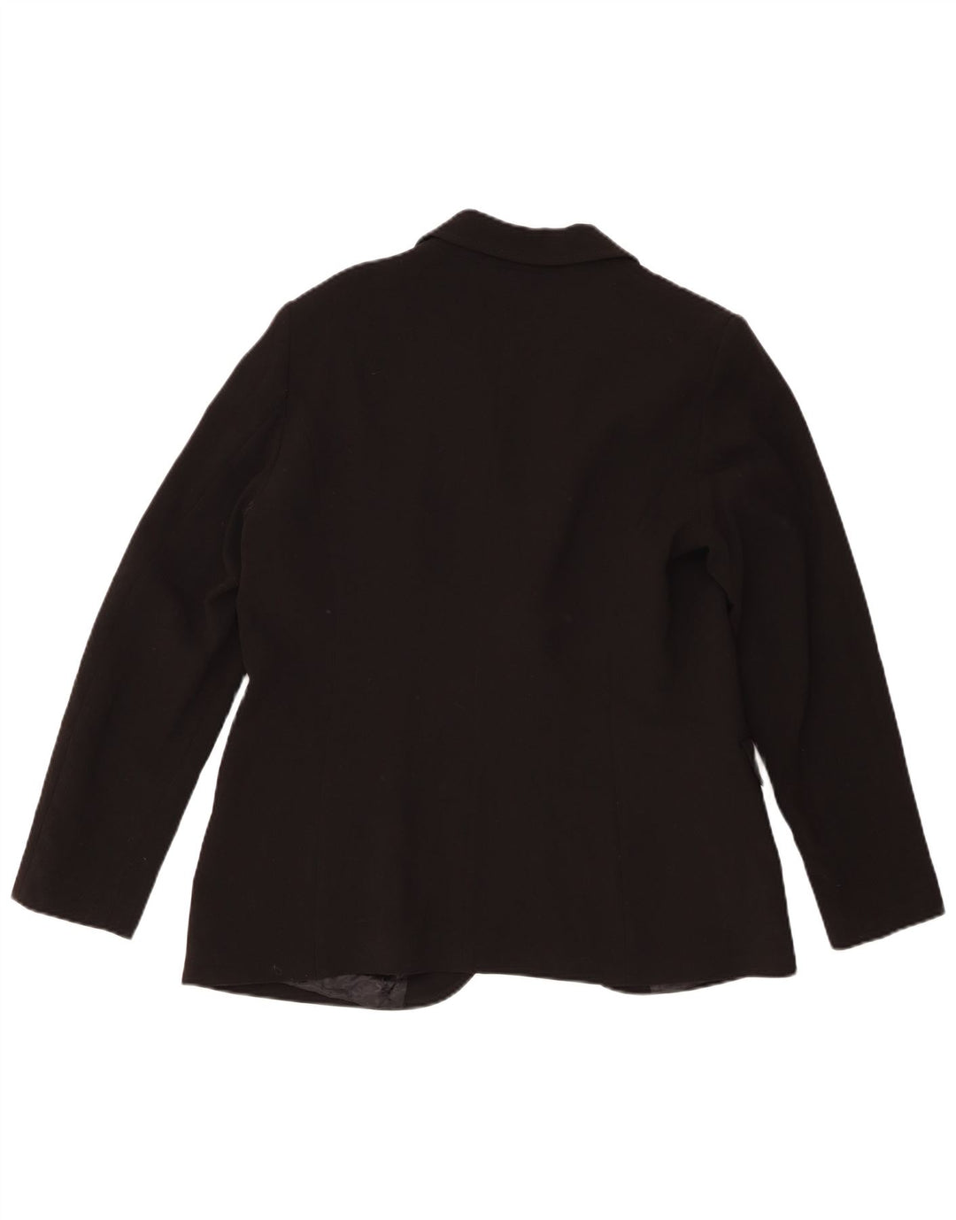 Benetton Womens 1 Button Blazer Jacket UK 16 Large Black Polyester