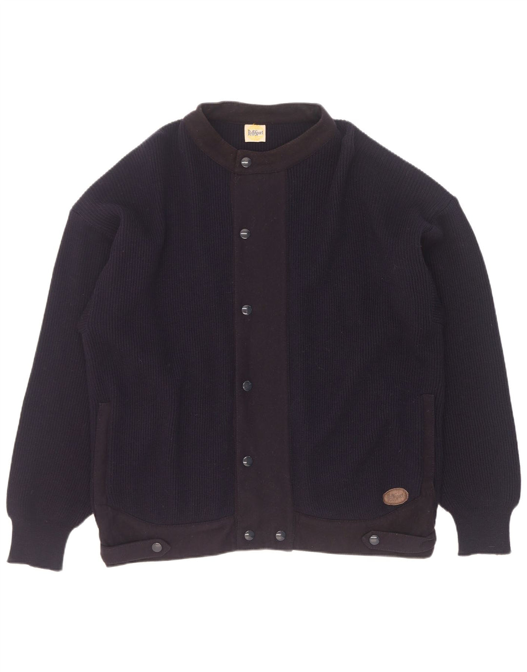 Ruffo Mens Cardigan Sweater XL Navy Blue
