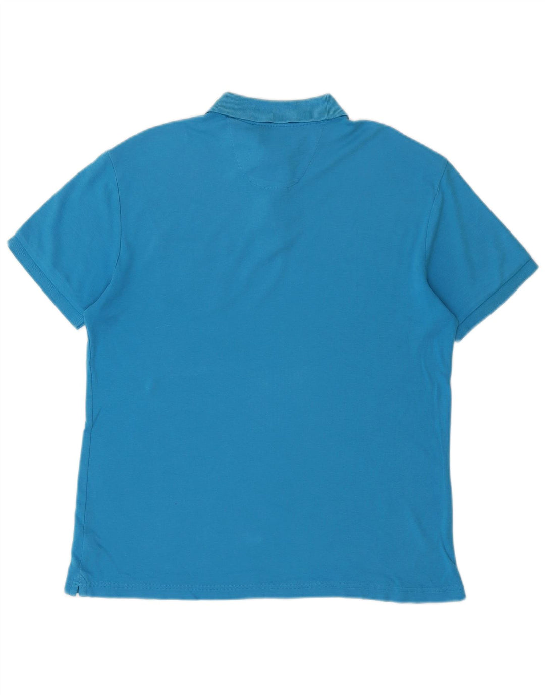 CHAPS Mens Custom Fit Polo Shirt Medium Blue Cotton