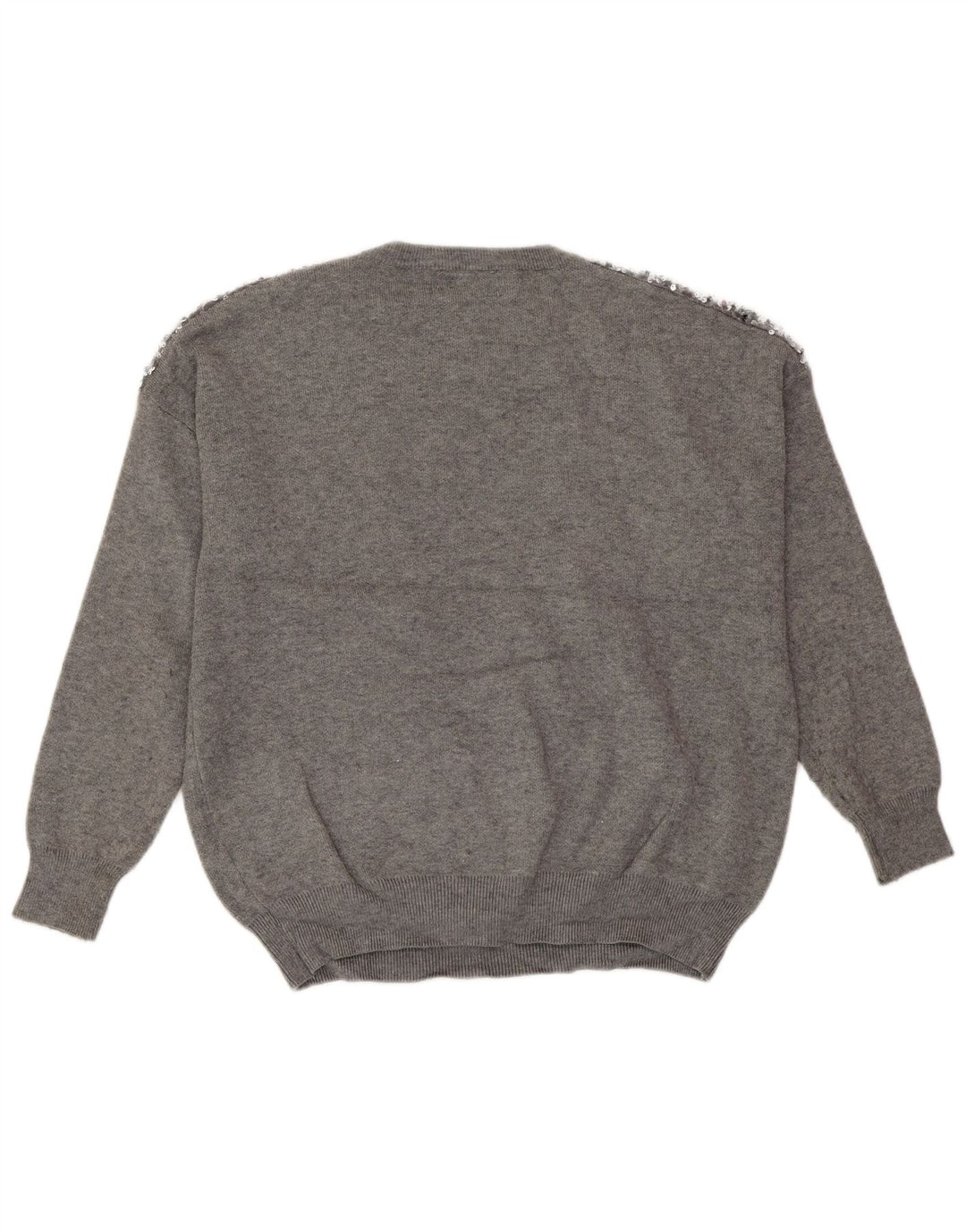 COAST Womens Crew Neck Jumper Sweater UK 14 Large Grey Viscose