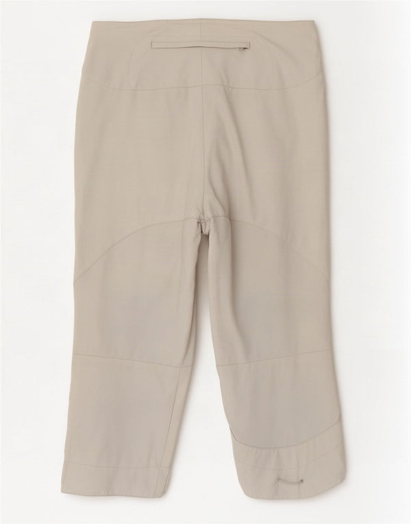 Nike Womens Capri Trousers UK 12 Medium W28 L20 Beige Nylon Sports
