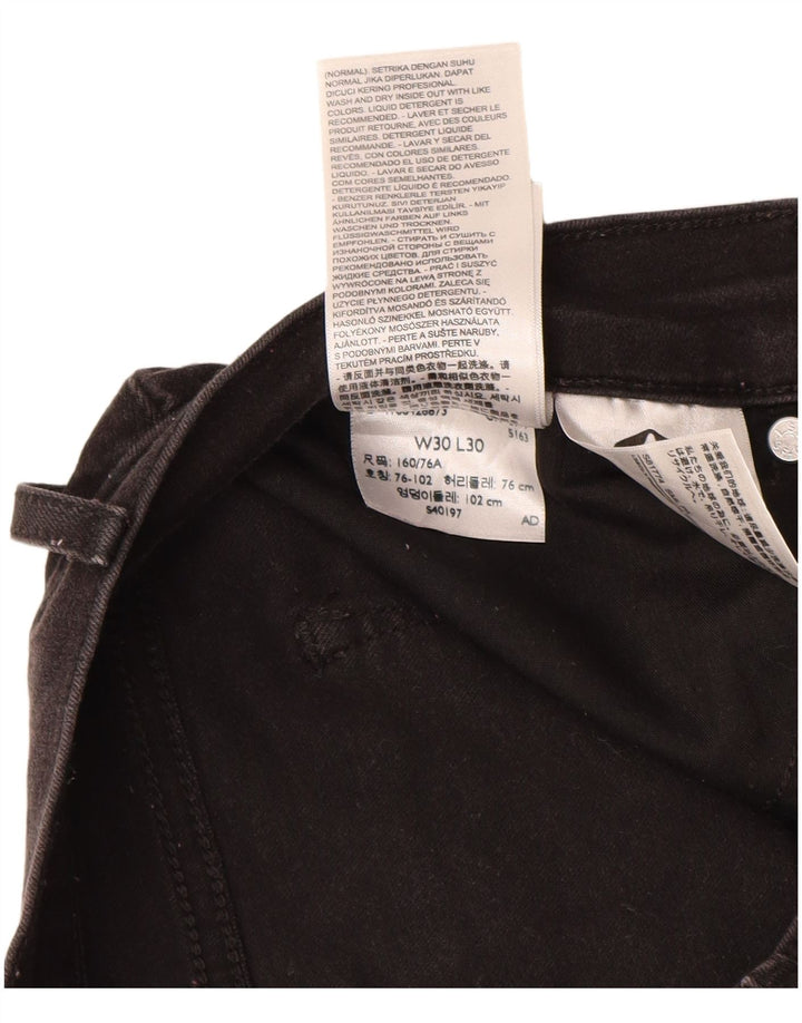 Levi's Womens Curvy Bootcut Jeans W30 L26 Black Cotton