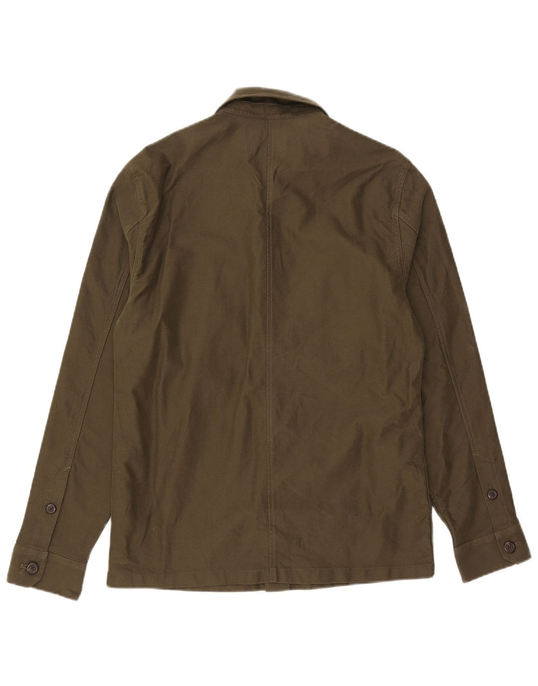 Marks & Spencer Mens Overshirt Shirt Small Khaki Cotton