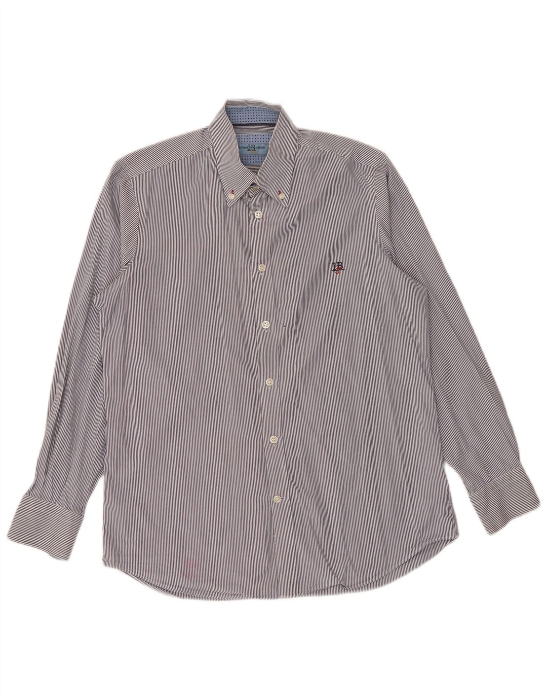 Harmont & Blaine Mens Shirt Small Blue Pinstripe Cotton