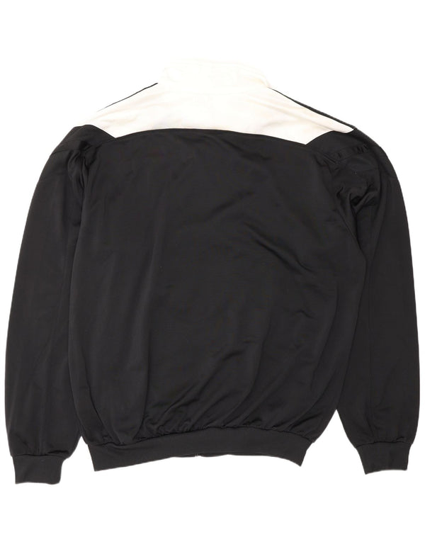 ADIDAS Mens Tracksuit Top Jacket UK 52/54 2XL Black Colourblock Polyester